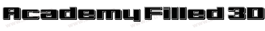 Academy Filled 3D字体转换